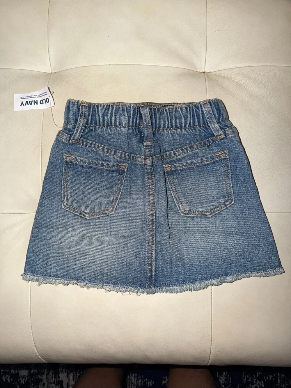 Old Navy Dark Blue Denim Skirt with Elastic Waist